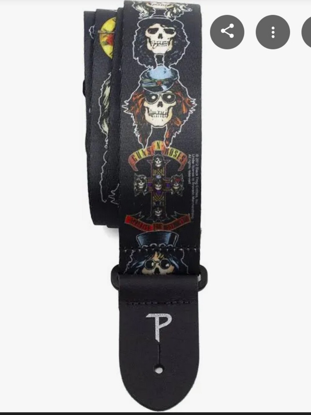Perri's 2" Guitar Strap - Guns N' Roses Design - Appetite for Destruction - Picture 5 of 5